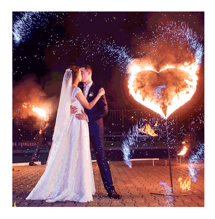 Организация пиротехнического шоу на свадьбу  Коноша | konosha.salutsklad.ru