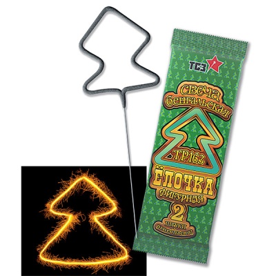 Елочка Бенгальские огни фигурные купить в Коноше | konosha.salutsklad.ru